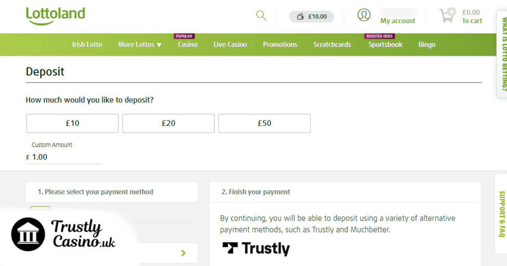 Recommended Trustly casino - Lottoland