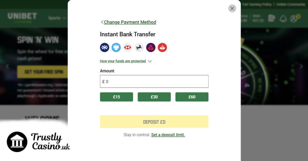 Trustly casino - Unibet