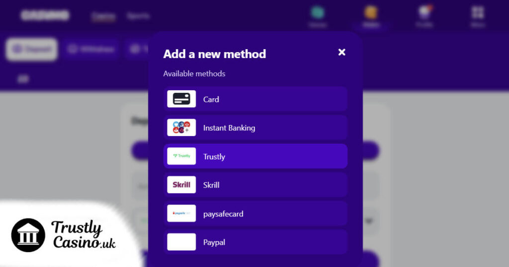 Trustly deposit casino - Casumo